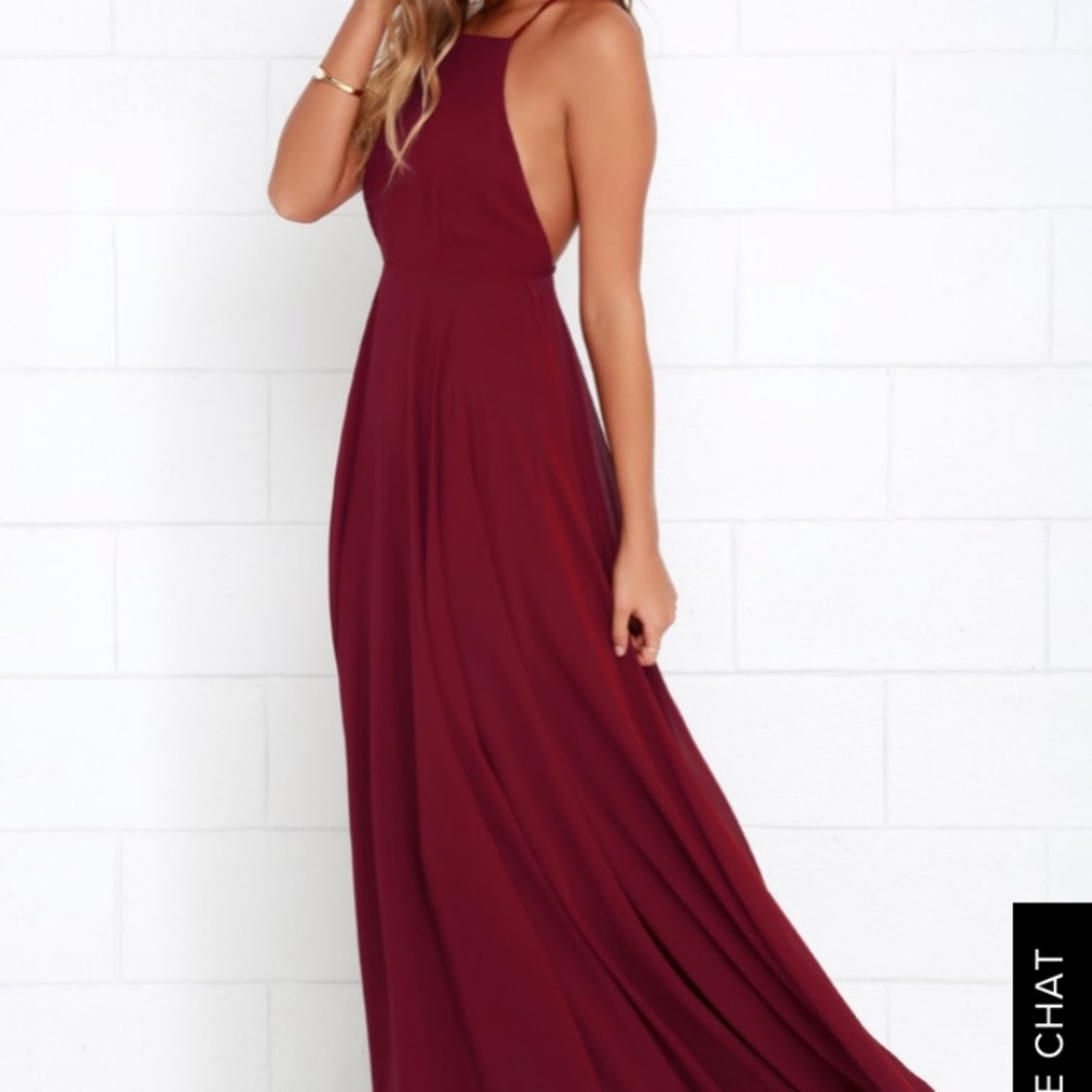 Lulu’s burgundy maxi dress
